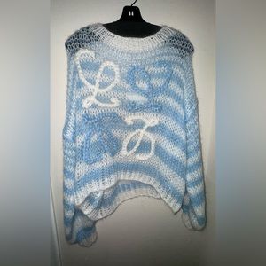 New Loewe Striped Anagram Sweater Size S